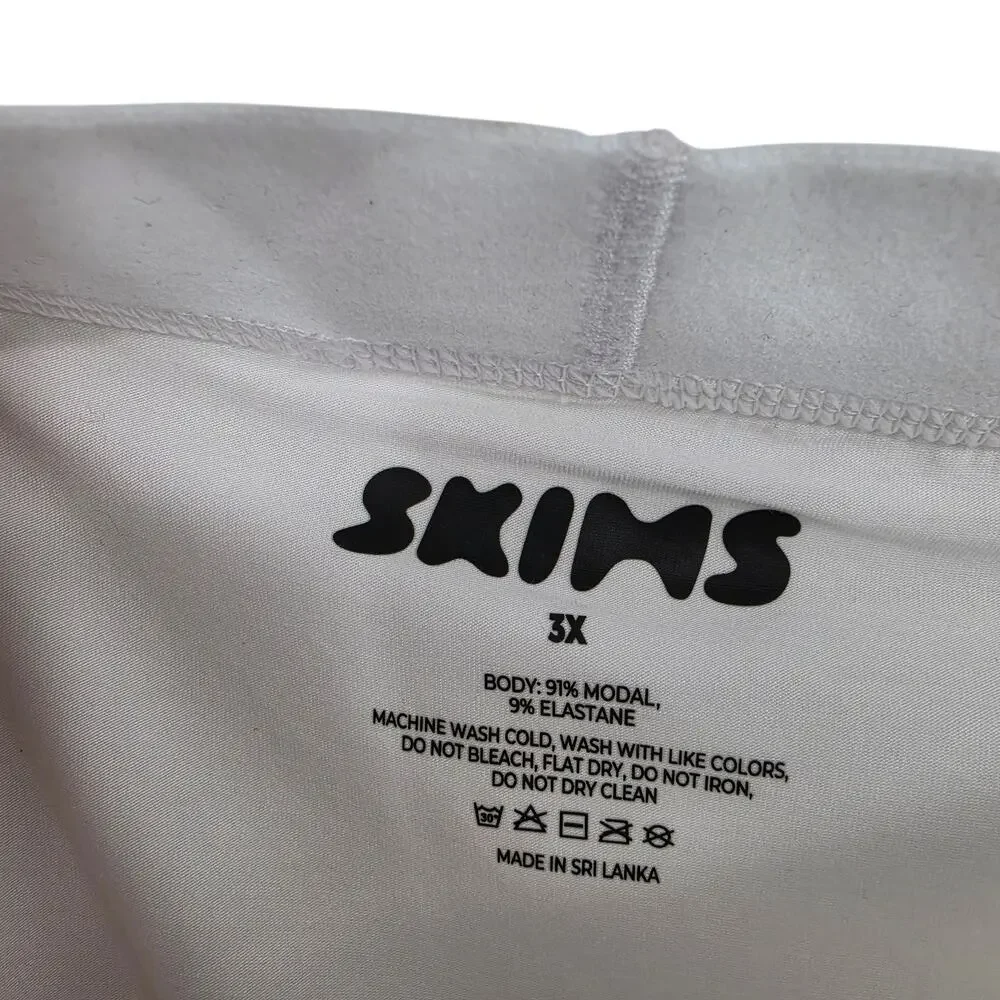 NWOT 2 PC Bundle Skims Chalk White Stretch Men’s Brief Underwear Set Size 3X